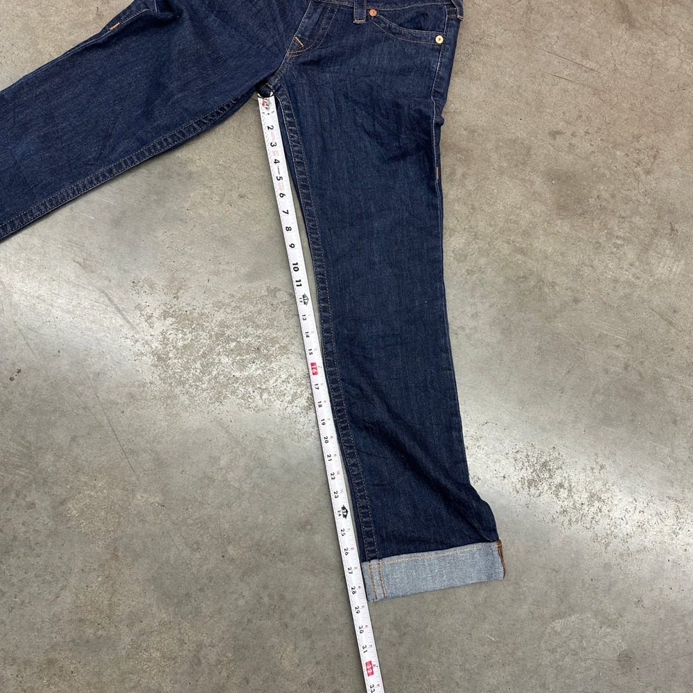 True Religion Studded Horseshoe Straight Leg Dark Wash Jeans Women's 32x30 - Picture 6 of 9
